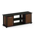 Furinno Furinno 13054AM-BK-MBR Econ Entertainment Center with & Storage Bins; Americano & Black & Medium Brown 13054AM/BK/MBR